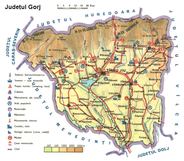Harta Judetului Gorj