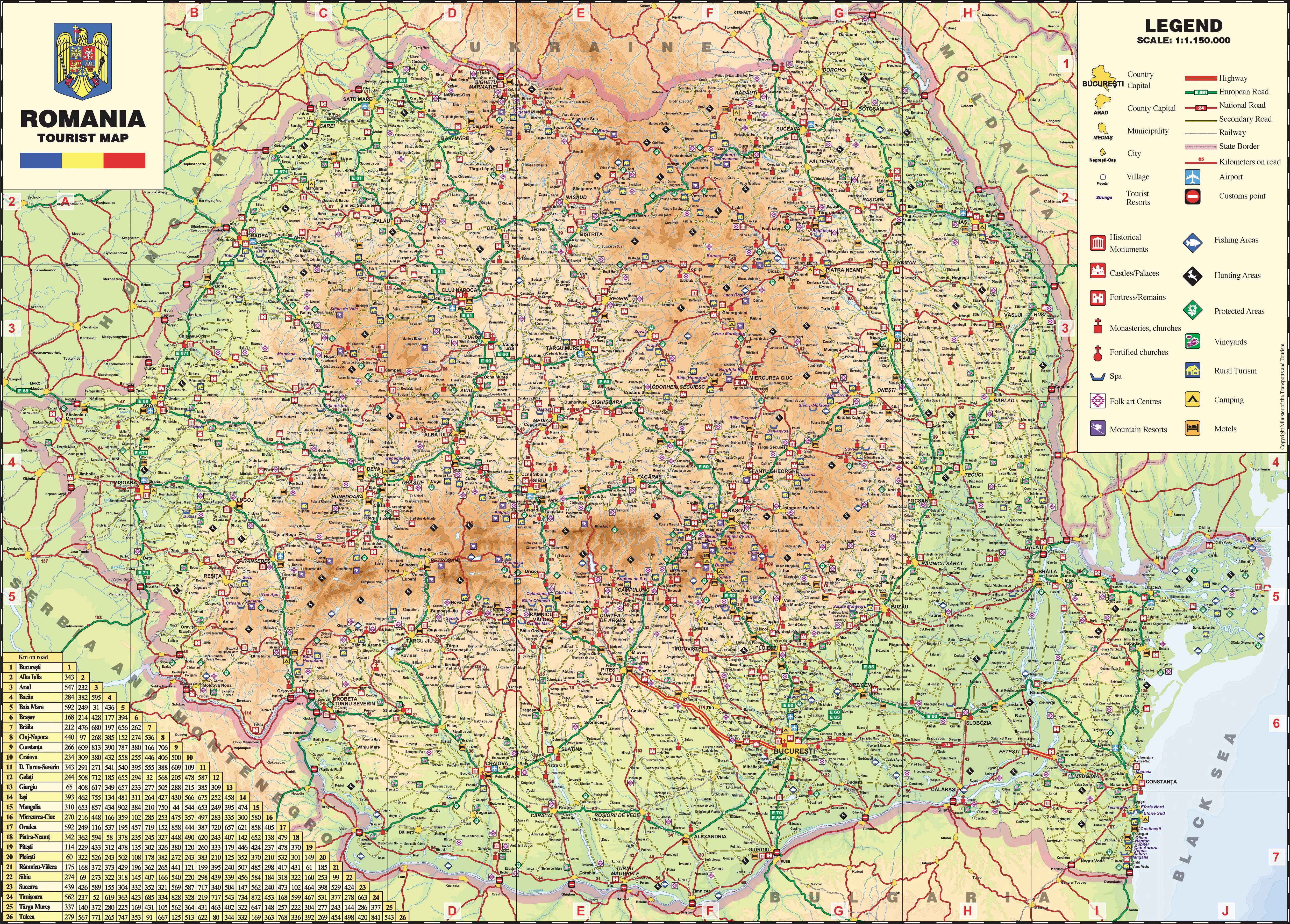 Harta Fizica A Romaniei Harta Administrativa A Romaniei 1 3 200